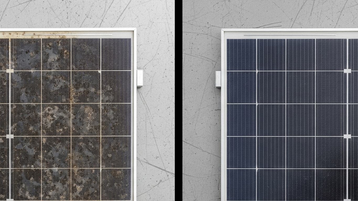 Silicon surface undergoing laser cleaning showing precise contamination removal