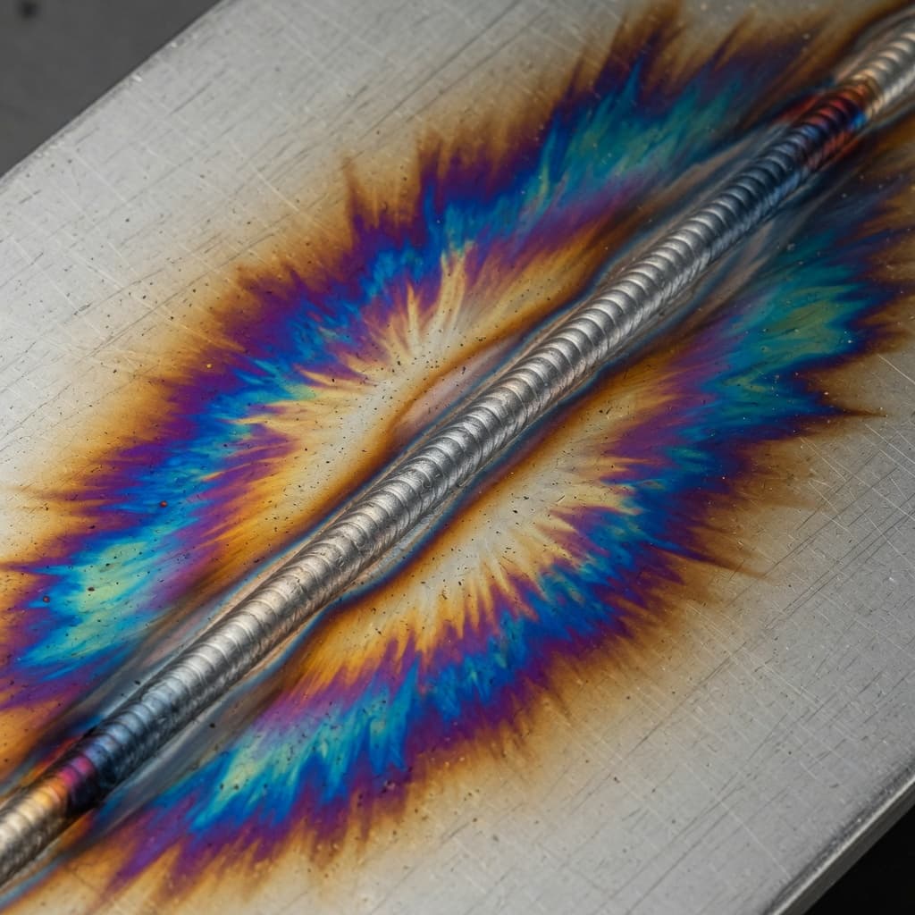 weld-heat-tint image for contaminants
