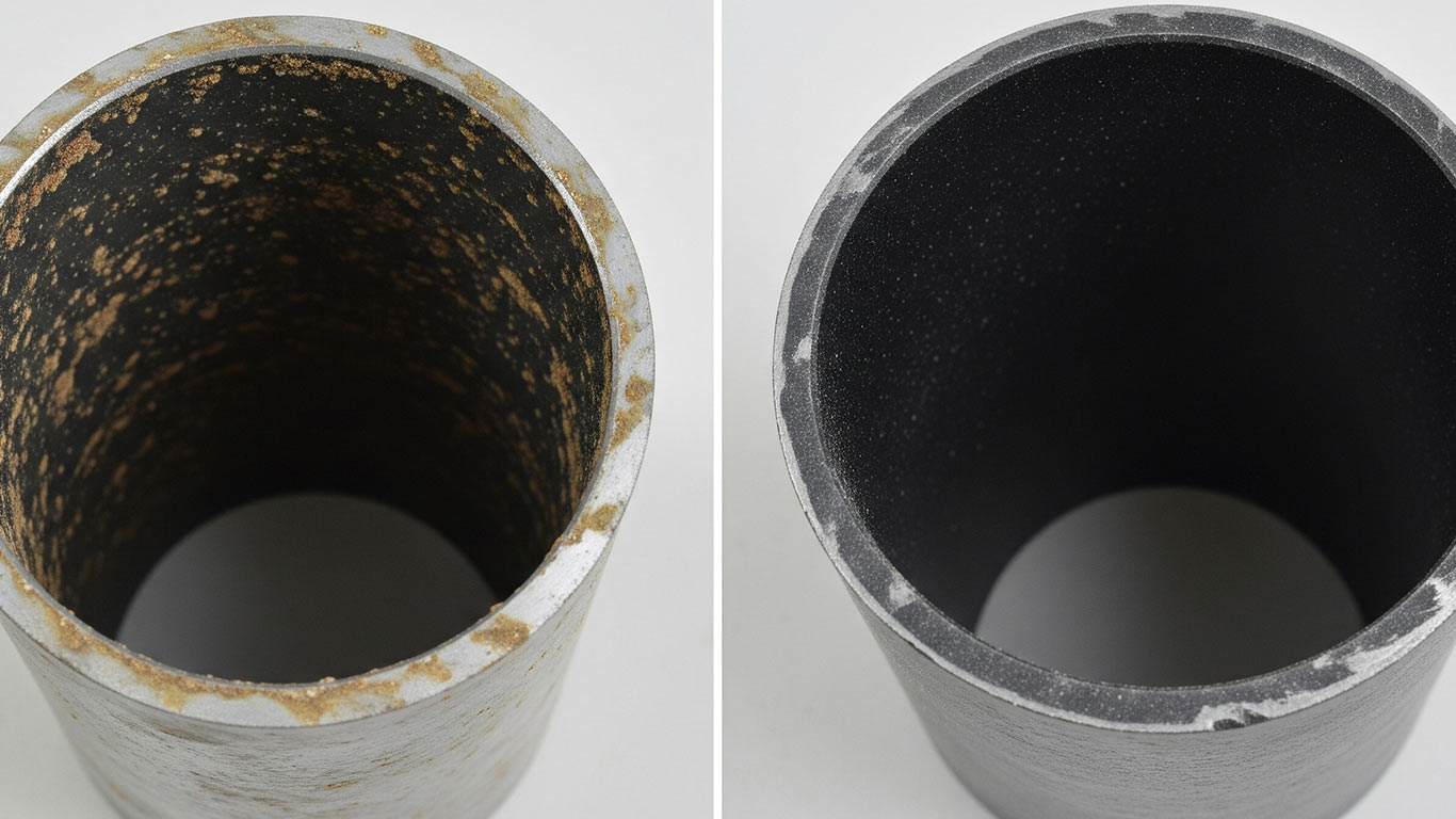 Epoxy Resin Composites surface undergoing laser cleaning showing precise contamination removal