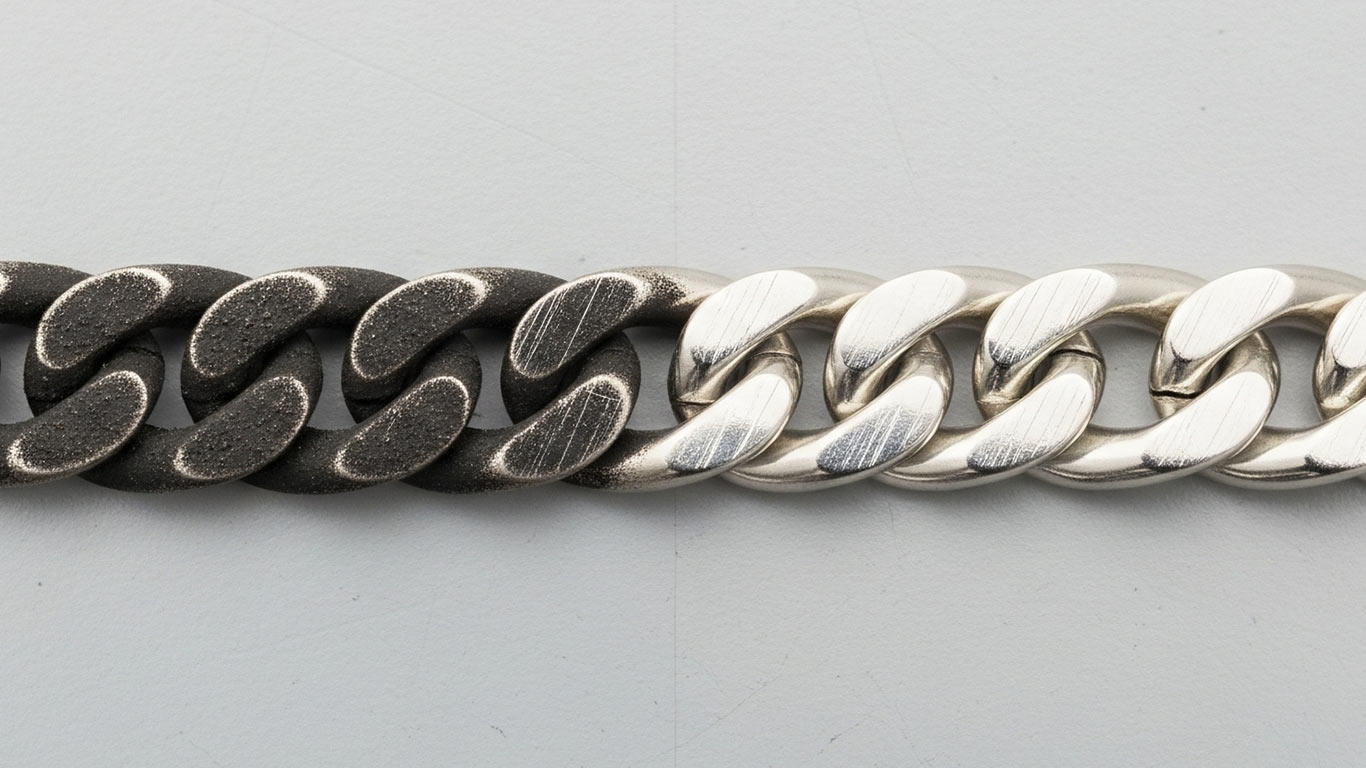 Palladium surface undergoing laser cleaning showing precise contamination removal