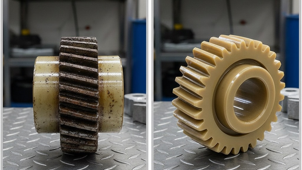 PEEK surface during precision laser cleaning process removing contamination layer